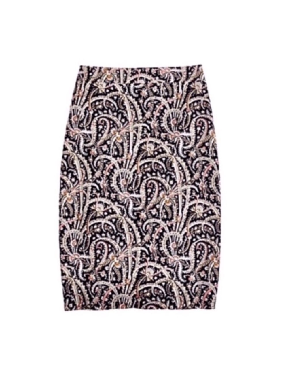 J.Crew No.2 Pencil Skirt in Feathered Paisley